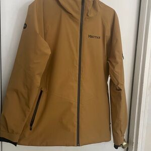 Marmot Men's Hooded Water Resistant Jacket — Caramel/Tan sz XL